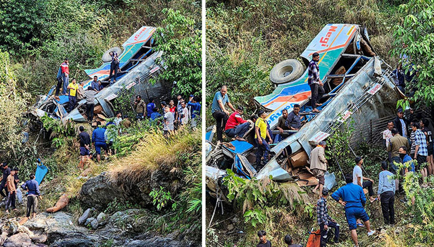 Yolcu otobüsü şarampole yuvarlandı: 36 ölü
