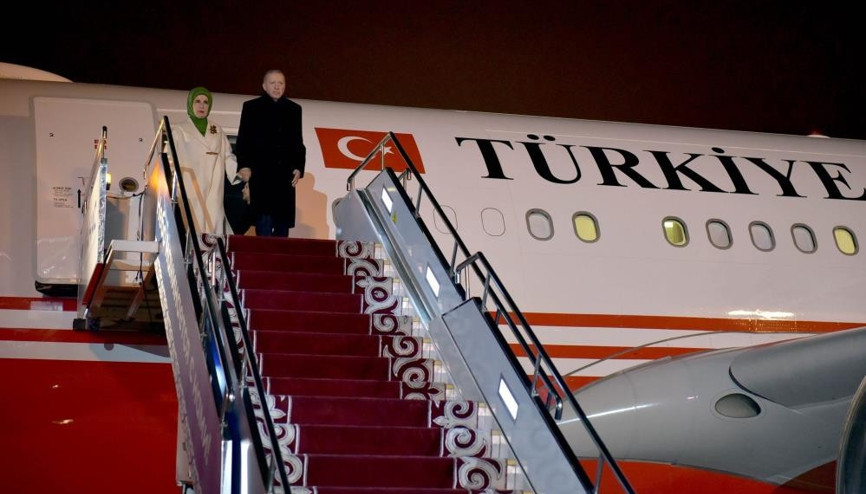 Cumhurbaşkanı Erdoğan Kırgızistana geldi