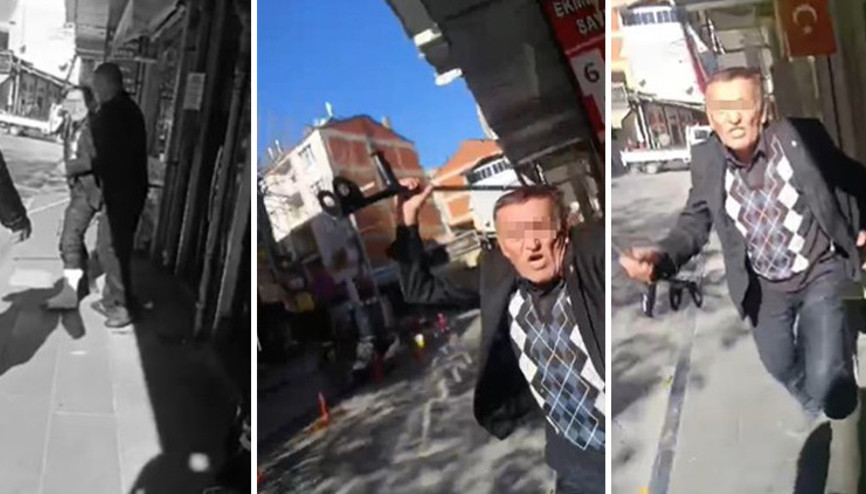 Ispartada iş yeri sahibi kiracısını koltuk değneği ile darp etti