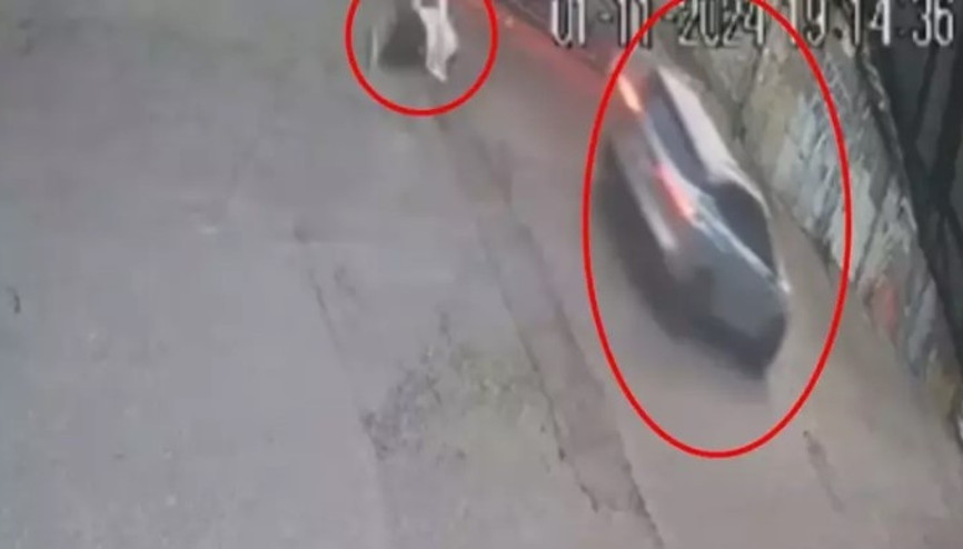 Yolda gördüğü husumetlisine cipiyle çarpıp kaçtı O anlar kamerada