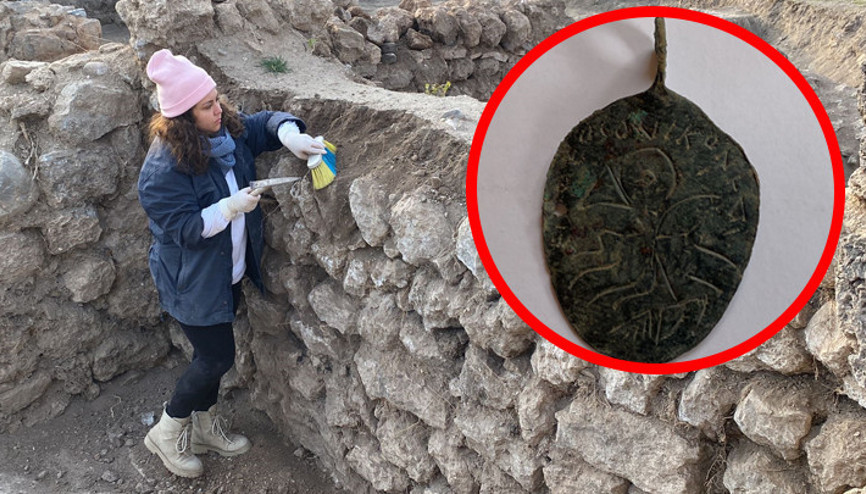 Hadrianopolis Antik Kenti’nde Hz. Süleyman’ın resmedildiği kolye ucu bulundu... Anadolu arkeolojisinde bu eserin benzeri yok
