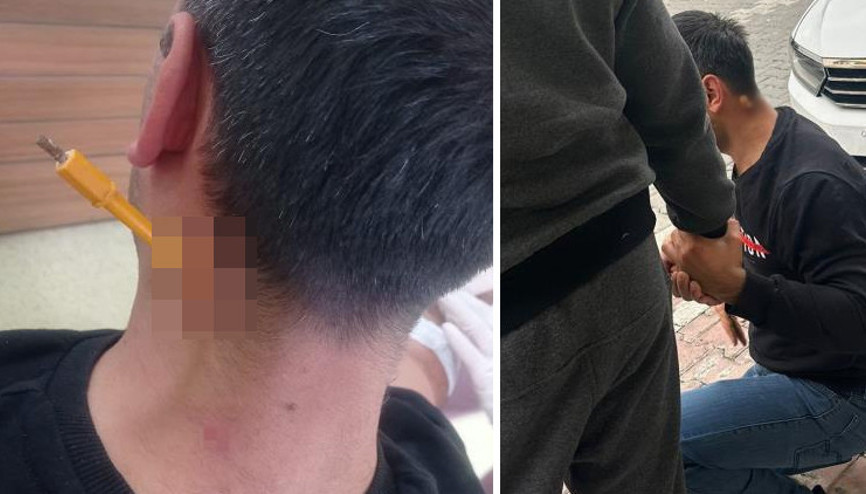Park yeri için kavga ettiği adamın boynuna tornavida sapladı Saldırgan tutuklandı