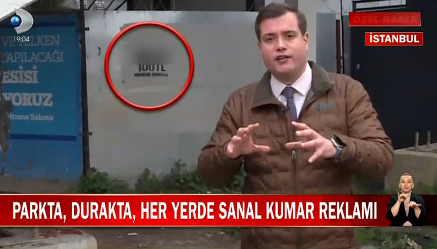 Yasa dışı bahis sitelerinden sokakta reklam