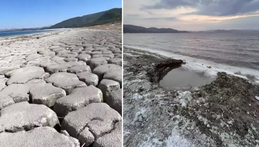 Salda Gölü’nün suyu, 3 ayda 20 metre çekildi