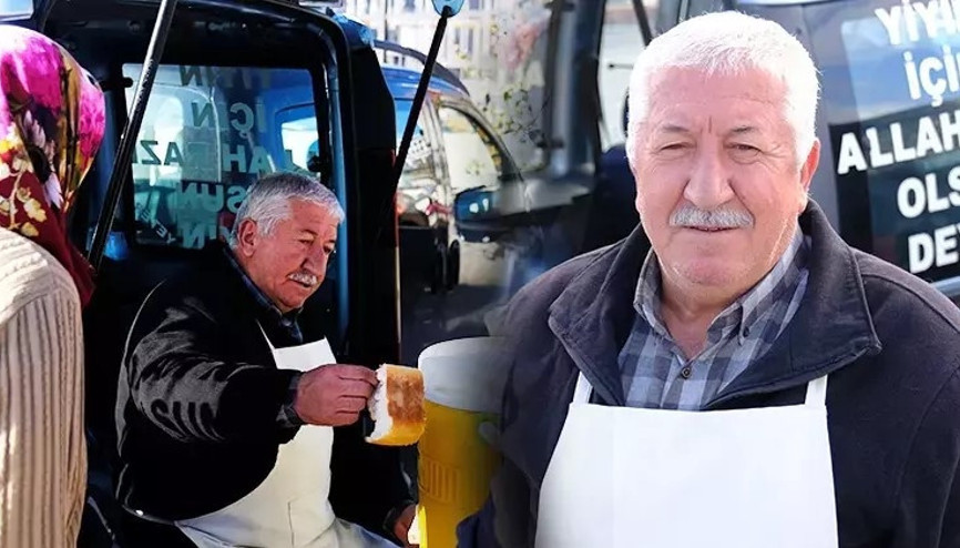 Konya’da 7 yıldır soğuk havalarda çorba, sıcakta ücretsiz limonata dağıtıyor