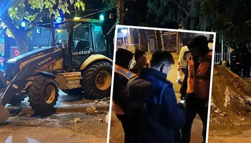 Belediye personeli gibi giyinip kent merkezinde iş makinesiyle define aradılar Belediye personeli gibi giyinip kent merkezinde iş makinesiyle define aradılar