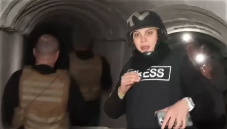 CNN TÜRK ekranlarında tarihi görüntüler... Fulya Öztürk, PKKdan temizlenen hastane tüneline girdi