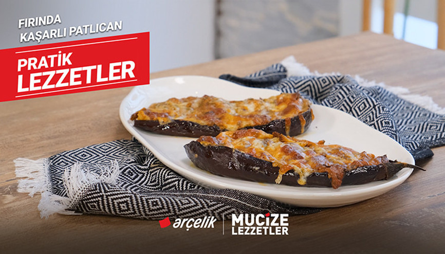 Fırında kaşarlı patlıcan tarifi | Mucize Lezzetler