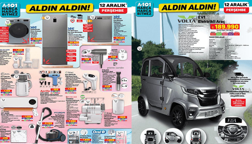 RAFLARDA A101 ALDIN ALDIN KATALOĞU 12 ARALIK || Bu hafta A101de neler var Overlok makinesi, hava nemlendirici, çalışma koltuğu A101de