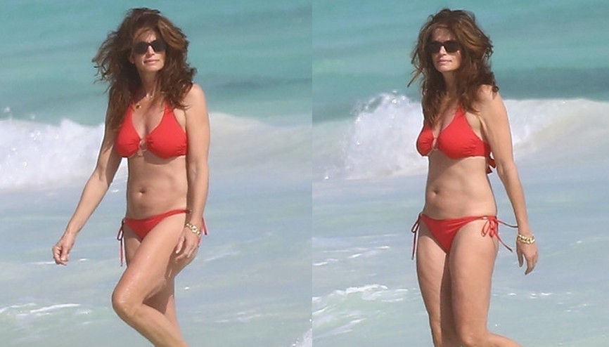 Kırmızı bikinili pozları olay oldu… Kim der 58 yaşında Kırmızı bikinili pozları olay oldu… Kim der 58 yaşında