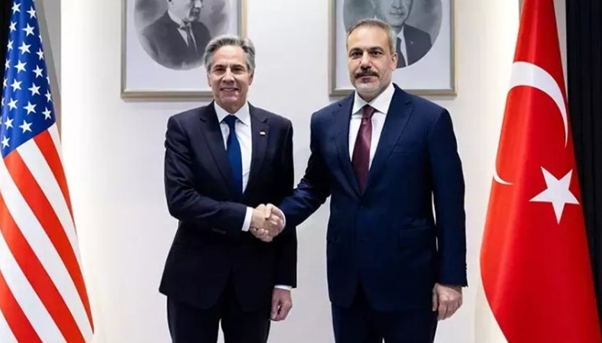 Dışişleri Bakanı Hakan Fidan, ABD Dışişleri Bakanı Antony Blinken ile bir araya geldi
