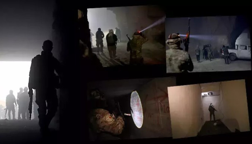 Münbiç’te teröristlerce kullanılan hastanenin altında tünel ağı bulundu