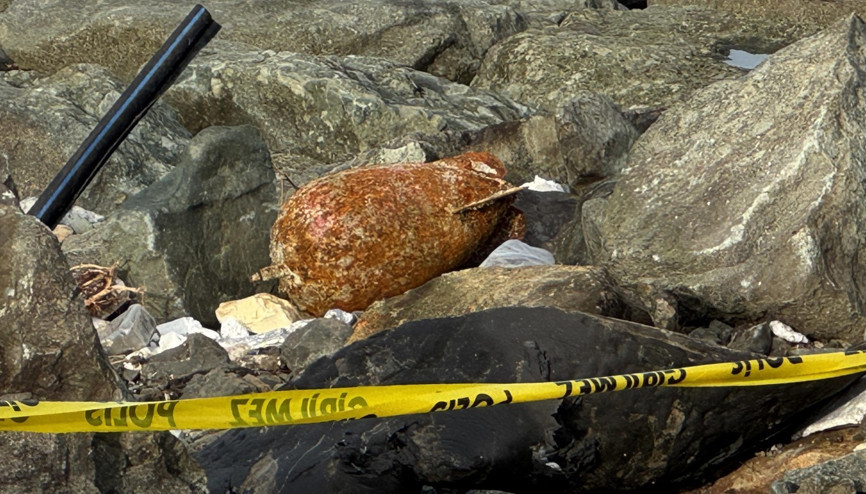 Rize sahilde patlamamış mühimmat bulundu... Polis ekipleri, güvenlik önlemi aldı Rize sahilde patlamamış mühimmat bulundu... Polis ekipleri, güvenlik önlemi aldı