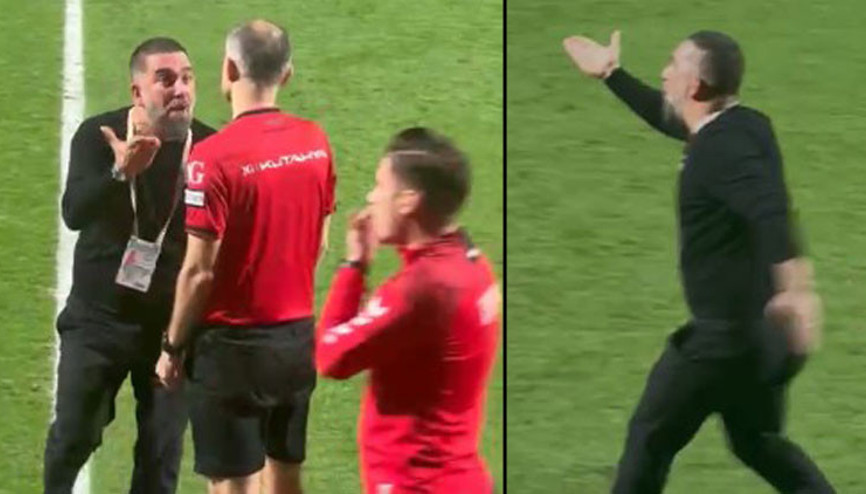 Eyüpspor - Fenerbahçe maçında Arda Turan çılgına döndü, kırmızı kart gördü Gol öncesi faul itirazı...