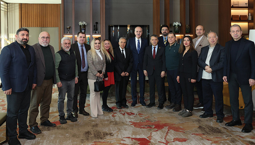 TBMM Başkanı Kurtulmuş, Küresel Gazeteciler Konseyi heyetiyle bir araya geldi
