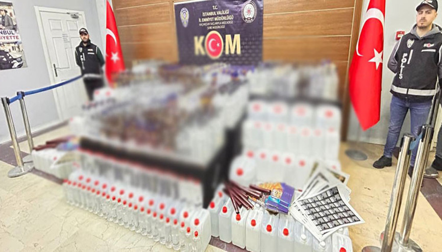 İstanbul Emniyetinden art arda operasyonlar 20 günde 17 ton kaçak alkol ele geçirildi