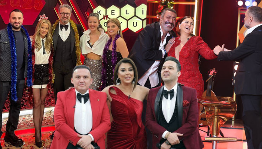 Kanal D ve teve2 ekranında renkli yılbaşı