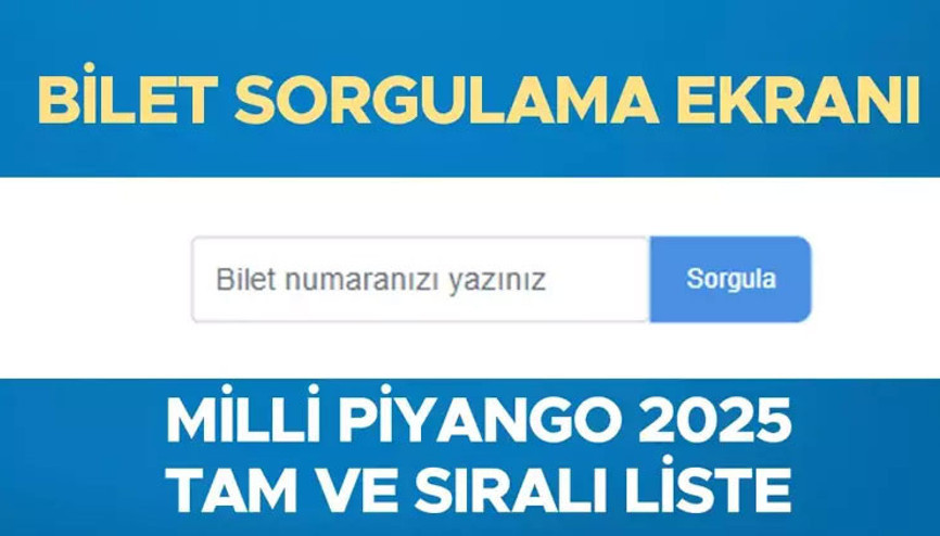 Milli Piyango Yılbaşı 2025 çekilişi sonuçları