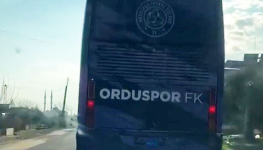 Suriyede görülen Orduspor takım otobüsü için açıklama geldi