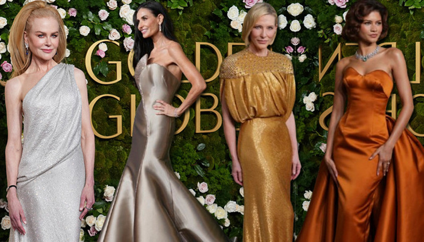 Altın Küre’de şıklık yarışı… Kimi eskilerini giyip geldi, kimi saçıyla sürpriz yaptı