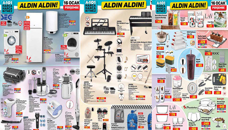 RAFLARA GELİYOR A101 AKTÜEL KATALOĞU 16 OCAK-YENİ İNDİRİMLİ ÜRÜN FİYAT LİSTESİ || Bu hafta A101de neler var Dik süpürge, blender seti, benzinli motosiklet A101e geliyor