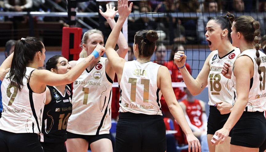 VakıfBank set vermeden kazandı