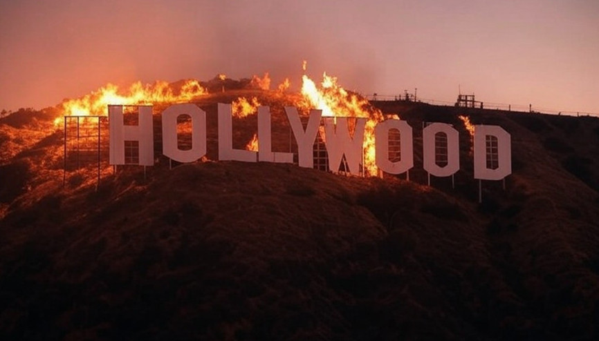 Los Angeles yangınında Hollywood yazısı yandı mı, görüntüler gerçek mi