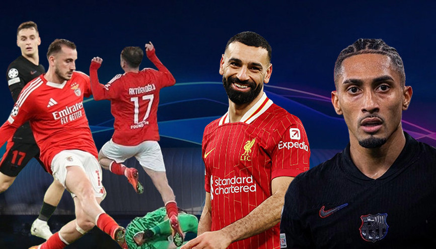 Şampiyonlar Liginde geceye 9 gollü Barcelona-Benfica maçı damga vurdu Kerem Aktürkoğlu penaltı yaptırdı ama... Şampiyonlar Liginde geceye 9 gollü Barcelona-Benfica maçı damga vurdu Kerem Aktürkoğlu penaltı yaptırdı ama...