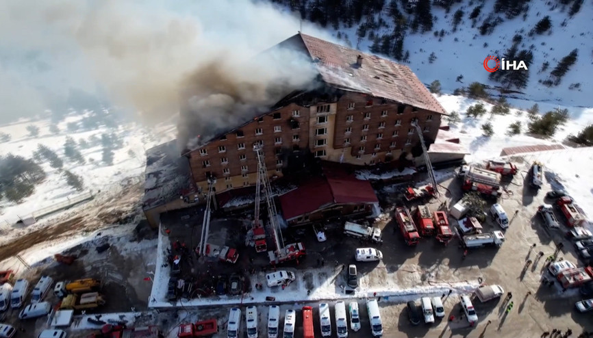 Kartalkaya Kayak Merkezindeki otel yangınında 78 kişi hayatını kaybetti