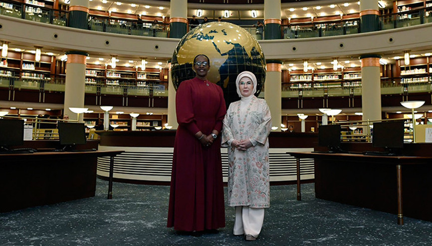 Emine Erdoğan, Ruanda Cumhurbaşkanının eşi Jeannette Kagame ile bir araya geldi