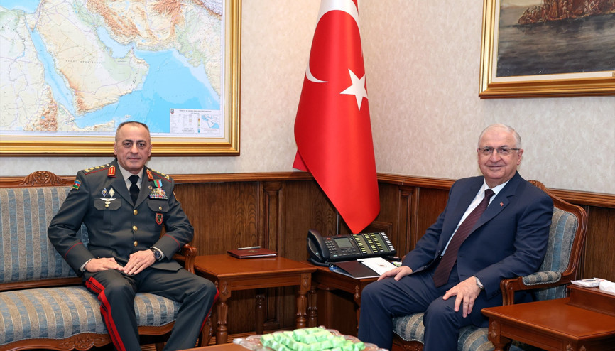 Bakan Güler, Azerbaycan Kara Kuvvetleri Komutanı Mirzeyevi kabul etti