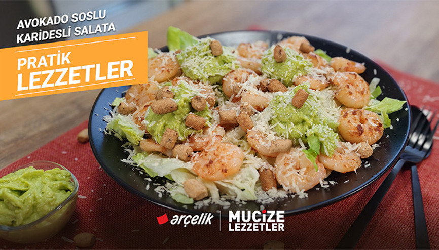 Yumurtalı avokado soslu karidesli salata tarifi | Mucize Lezzetler