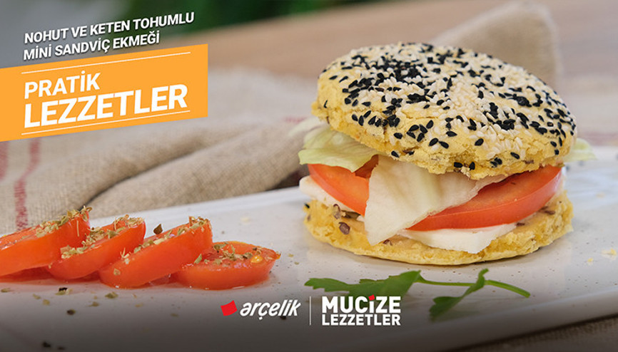 Nohut ve keten tohumlu mini sandviç ekmeği tarifi | Mucize Lezzetler