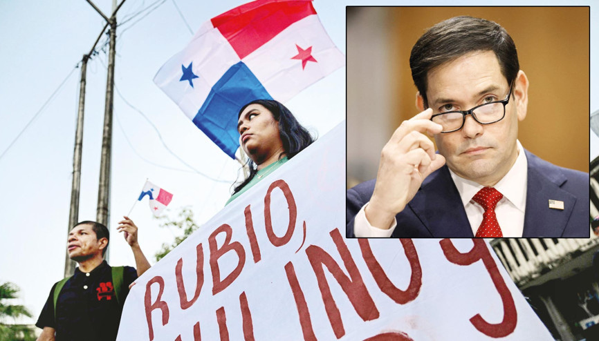 İlk yurtdışı gezisi Rubio, Panama’da tepkiyle karşılandı