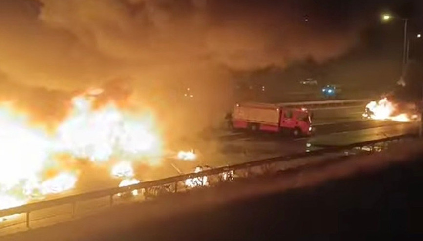 TAG Otoyolunda korkunç kaza: 1 ölü, 19 yaralı