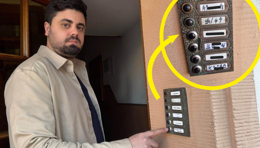 Irkçılardan çirkin saldırı Kapı ziline gamalı haç çizdiler