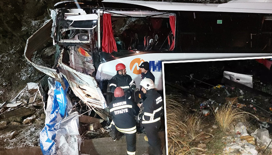 Antalya ve Samsunda yolcu otobüsü kazası Bir can kaybı, 44 yaralı