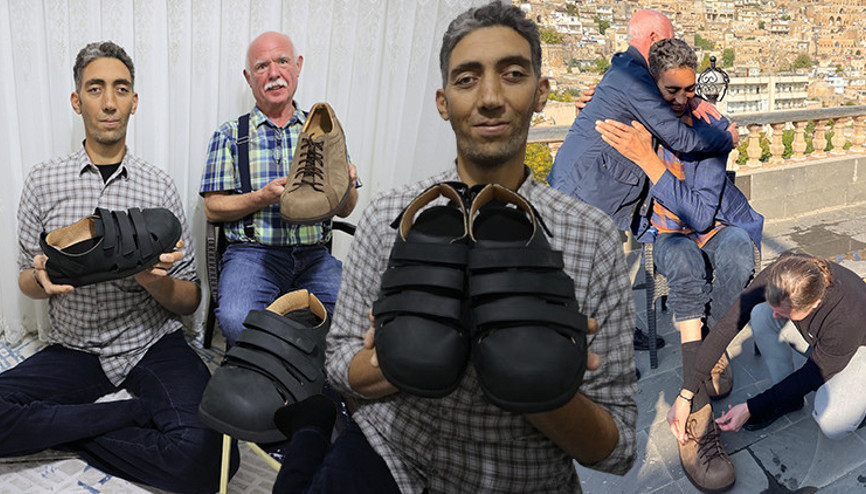 Guinness Rekorlar Kitabına girmişti Dünyanın en uzun adamı yeni ayakkabılarıyla dünyayı gezecek