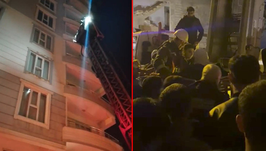 10 katlı binadaki yangında 20 kişi dumandan etkilendi 10 katlı binadaki yangında 20 kişi dumandan etkilendi