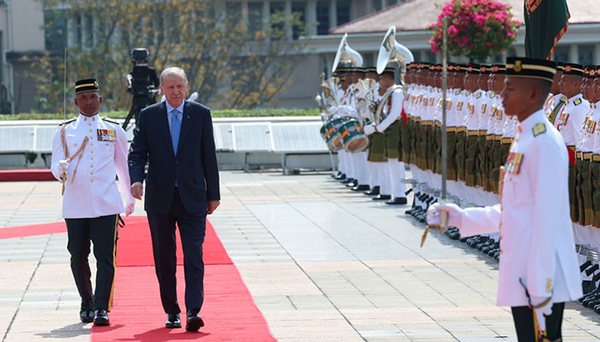 Cumhurbaşkanı Erdoğan Malezyada Resmi karşılama töreni