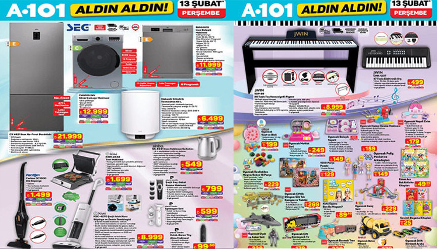 A101 13 ŞUBAT AKTÜEL KATALOĞU (RAFLARA GELDİ) || A101de bu hafta neler var, Perşembe günü hangi ürünler indirimli 88 tuşlu piyano ile Islak/kuru süpürge ve zemin temizleyici A101de A101 13 ŞUBAT AKTÜEL KATALOĞU (RAFLARA GELDİ) || A101de bu hafta neler var, Perşembe günü hangi ürünler indirimli 88 tuşlu piyano ile Islak/kuru süpürge ve zemin temizleyici A101de