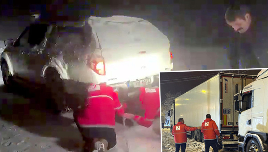 Muşta tipide 5 saat mahsur kaldılar 50 araçtaki 300 kişi, kurtarıldı