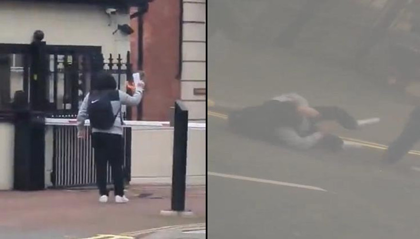 Londradaki Türk Konsolosluğu önünde Kuran-ı Kerim yaktı