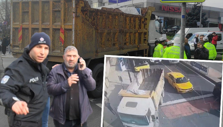 Beşiktaşta korkunç kaza: Hafriyat kamyonunun çarptığı kadın hayatını kaybetti