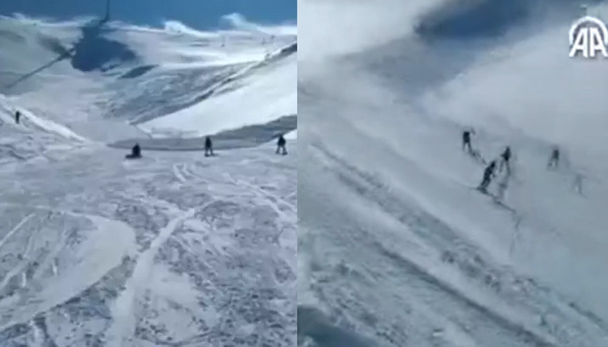 Erzurumda Palandöken’de korku dolu anlar Çığ böyle görüntülendi Erzurumda Palandöken’de korku dolu anlar Çığ böyle görüntülendi