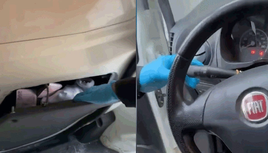 Durdurulan araçtaki gizli bölmede uyuşturucu ele geçirildi