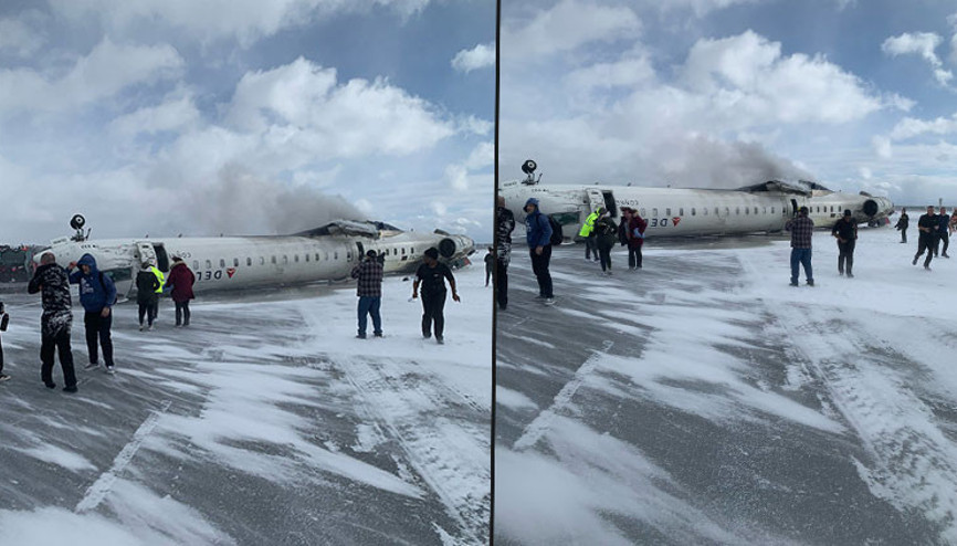 Son dakika... İnişe geçen uçak takla attı Havalimanında ilginç kaza: 18 yaralı