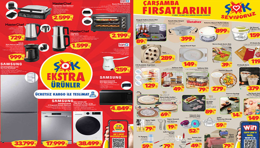 ŞOK 19 ŞUBAT - 4 MART AKTÜEL KATALOĞU (ŞATIŞTA) || Şokta bu hafta neler var, hangi ürünler indirimli Kurutmalı çamaşır makinesi ŞOKta