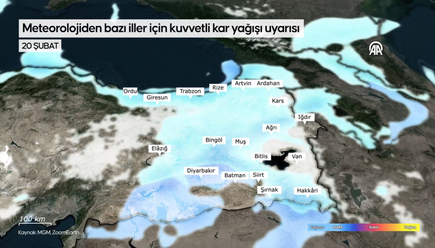 Meteorolojiden bazı iller için kuvvetli kar yağışı uyarısı