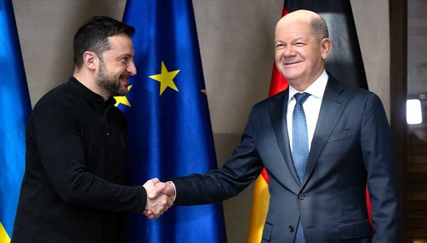 Scholz’dan Zelenskiy’e destek sözü: ‘Adil, kapsamlı ve kalıcı bir barış sağlanıncaya kadar devam edeceğiz’